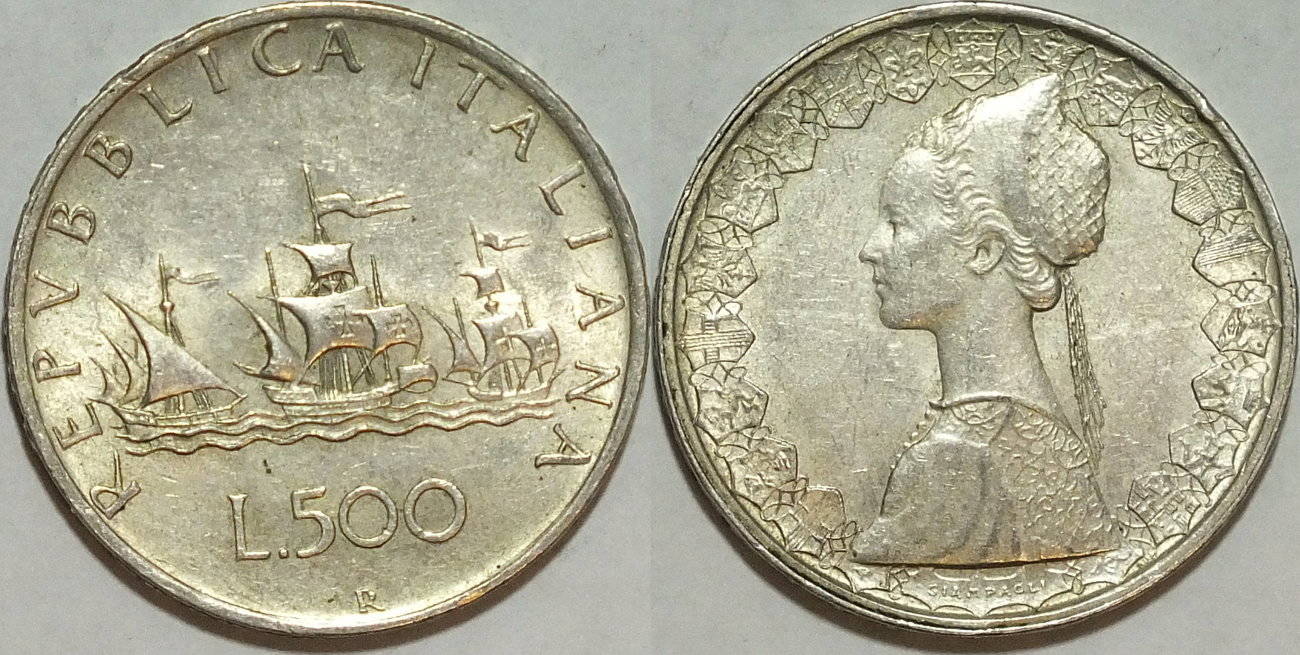 Italien 500 Lire 1960 ss Italien 500 Lire 1960 ss