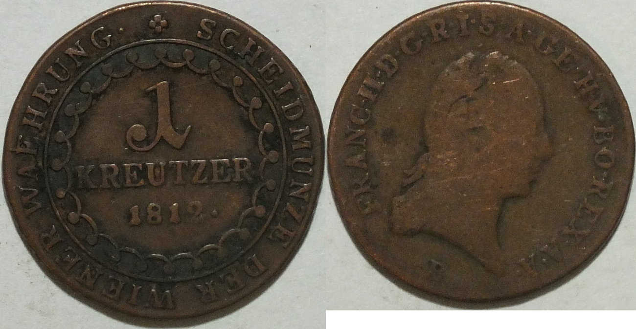 Österreich 1 Kreuzer 1812 B Ss | MA-Shops