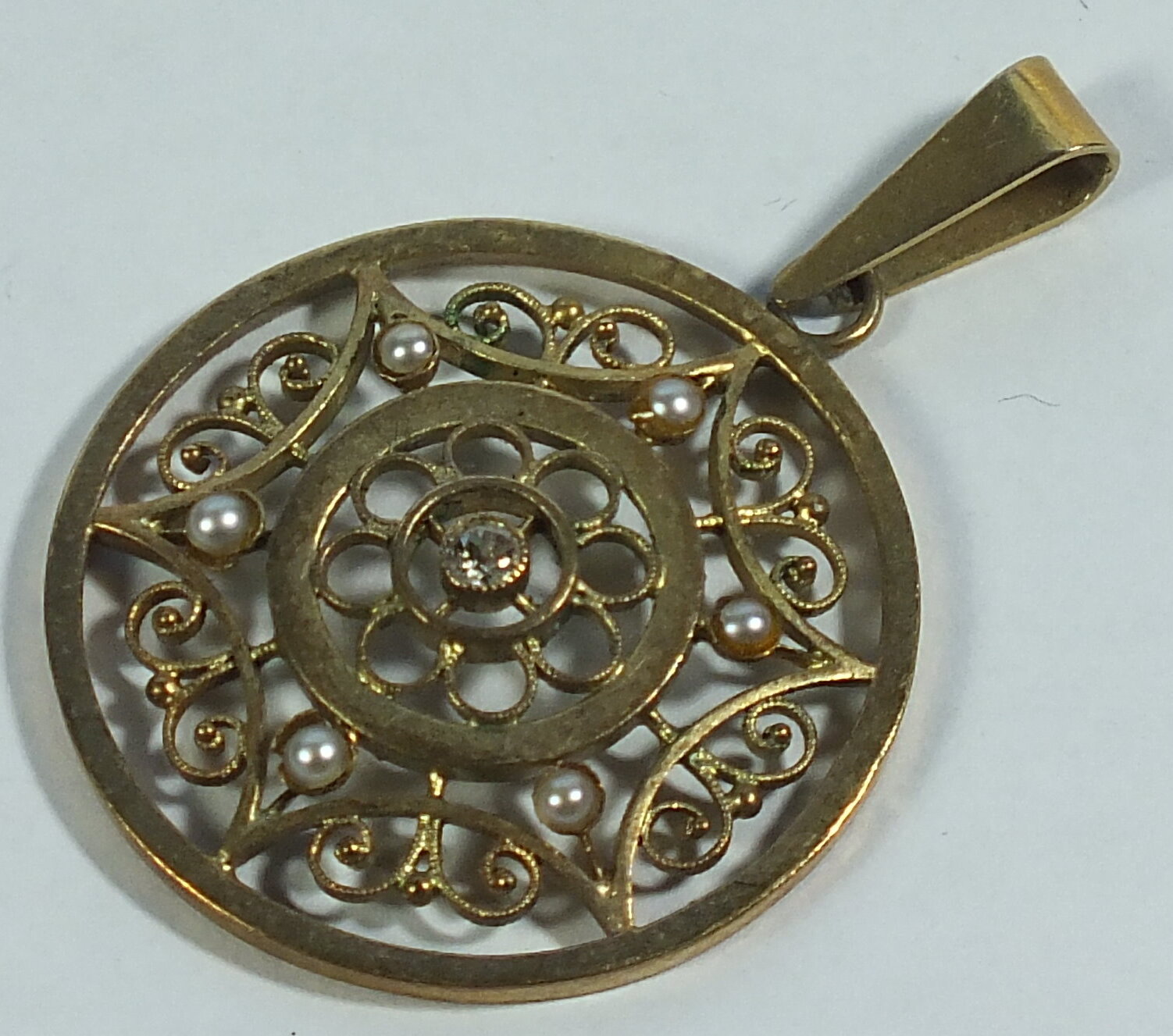 5853 Vintage Rhodium Filigren Schmuckzubehör 28mm
