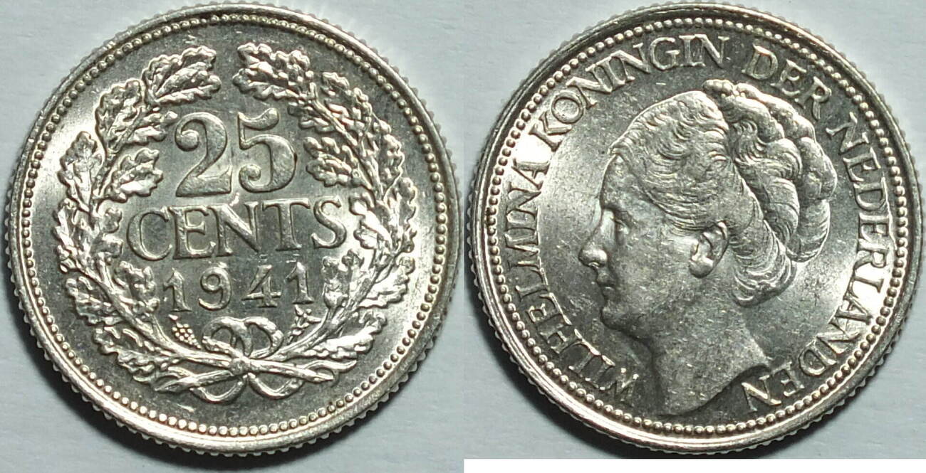 Niederlande 25 Cent 1941 bfr