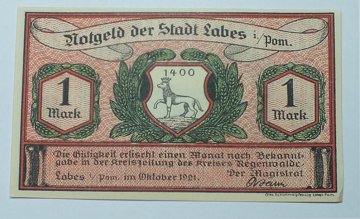 Labes / Pommern 1 Mark 1921 1 - 2 | MA-Shops