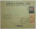 Lettland 5 Rubel Paar und 10 DR a. 50 Kop. R-Brief -