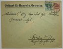 Polen 15 F. Ziegelrot mit DR 5 Pf Germania a. Bedarfsbrief a. Posen nach Berlin -