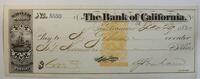 USA 600 $ Scheck Scheck der Bank of California über 600 $ vom 29. 12. 1870 -