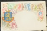 Niederlande Postkarte mit 17 verschiedenen Werten ungelaufen -