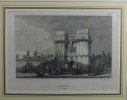 Spanien Valencia Kupferstich Stadttor Valencia -