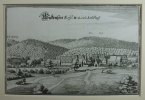 Eschershausen, Schloss Wickensen Kuperstich von Merian um 1645 12 x 18 cm -