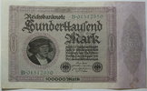 Deutsches Reich 100000 Mark Rosenberg Nr.82 a -
