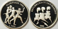 San Marino 1000 Lire Olympische Spiele 1992 antike Sportler -