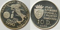 Andora 10 Dinar Fussball WM 1990 -