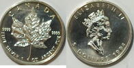 Kanada 5 $ Maple Leaf 1 Unze Feinsilber -