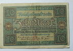 Weimar 10 Mark Rosenberg Nr. 63 b, KN 7 stellig, Serie X, Unterdruck K -