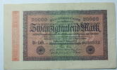 Weimar 20000 Mark Rosenberg Nr. 84 e, WZ: Hakensterne, SN. 7 stellig, FZ: DB -