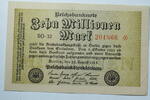 Weimar 10 Millionen Mark Rosenberg Nr. 105 d, WZ: Gitter, KN 6 atellig, FZ: SO -