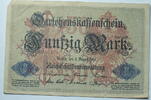 Weimar 50 Mark Rosenberg Nr. 50 b, KN 7 stellig, Serie: R -