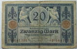 Weimar 20 Mark Rosenberg Nr. 53, Serie: F -