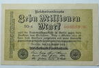 Weimar 10 Millionen Mark Rosenberg Nr. 105 a, WZ: Hakensterne, KN 6 stellig, FZ: SO -