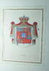 Deutsches Reich aus Buch herausgetrenntes Wappen in Passepartout -