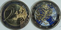Finnland 2 Euro 150 Jahre Finnische Währung Farbveredelt -