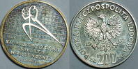200 Zloty 1982 Polen Fußball WM 82   Probeausgabe PP gekapselt