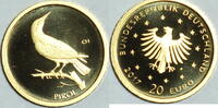 BRD Heimische Vögel Pirol  1/8 Unze Gold 20 Euro 2017 F st gekapselt mit Zertifikat