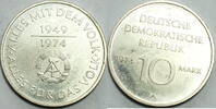 DDR 10 Mark Silberprobe 25 Jahre DDR Silberprobe -