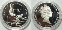 5 $ 1996 Cook Inseln Olympische Spiele  Atlanta 1996  Stabhochsprung PP gekapselt