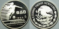 Mexico 50 Pesos Fußball Weltmeisterschaft 1986 -