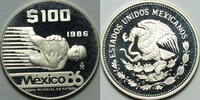 Mexico 100 Pesos Fußball Weltmeisterschaft 1986 -