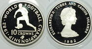 Turks und Caicos Inseln 10 Crown Fußball Weltmeisterschaft 1982 -