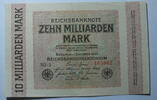10 Milliarden Mark 1923 Deutschland World Paper Money 117 a,  Wz: G gebraucht