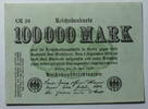 Deutschland 100 000 Mark World Paper Money 123 a -
