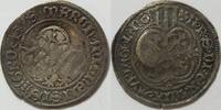 Sachsen Schildgroschen sehr selten mit Gegenstempel halbes Rad ( 6 Speichen)