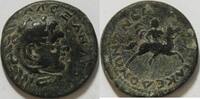 Antikes Griechenland AE 25 Makedonien röm. Pro.gabe Kopf des Herakles in Löwenhaube Rs. Reiter mit Speer