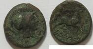 Antikes Griechenland AE 24 Athenkopf / Pferd ss