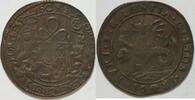 Niederlande Spanisch Kupferjeton Schatzmeister Wilhelm van Elshout 1683