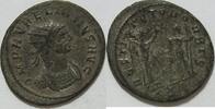 Römische Kaiserzeit AE Antonian Aurelianus Bürste rechts, Rs. Kaiser und Jupiter