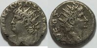 Römisches Kaiserreich Billon Tetradrachme Nero m. Strahlenkrone. Rs. Kopf des Augustus mit Strahlenkrone Jahr 13 = 66