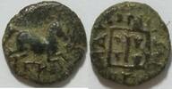 Thrakien 'AE 14 mm Springendes Pferd rechts. Rs. Weinstock im Quadrat