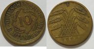 Deutsches Reich Weimar 10 Rentenpfennig dezentriert Fehlprägung
