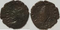 Tetricus I. AntonianAE Trugschrift , Portrait mit Strahlenkrone nach rechts Gallischer Beischlag