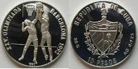 Kuba 10 Pesos Olympische Barcelona 1992 Basketball -