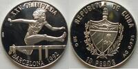 Kuba 10 Peso Olympische Barcelona 1992 Hürdenlauf -