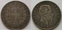 Italien 5 Lire Victor Emmanuel II (1861-1878)