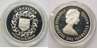Gibraltar 25 Pence Silber Regierungs Jubiläum Königin Elizabeth