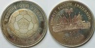 Haiti 50 Gourdes Fußball WM 1978 nicht gereinigt leicth angelaufen -