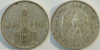 3. Reich 2 Reichsmark Kirche mit Datum