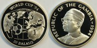 Gambia 20 Dalasis Fußball WM 1990 -
