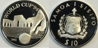 Samoa 10 $ Fußball WM 1994 -