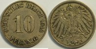 Kaiserreich Deutsches Reich 10 Pfennig -